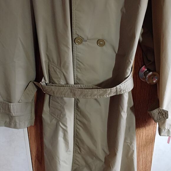 VINTAGE TOTES Trench Rain Coat Mens XL British Crown Colony Hong Kong Utility - Picture 8 of 11